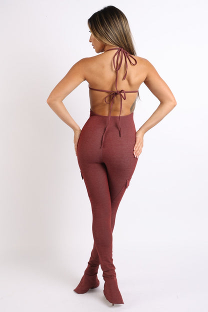 Cargo Halter Jumpsuit