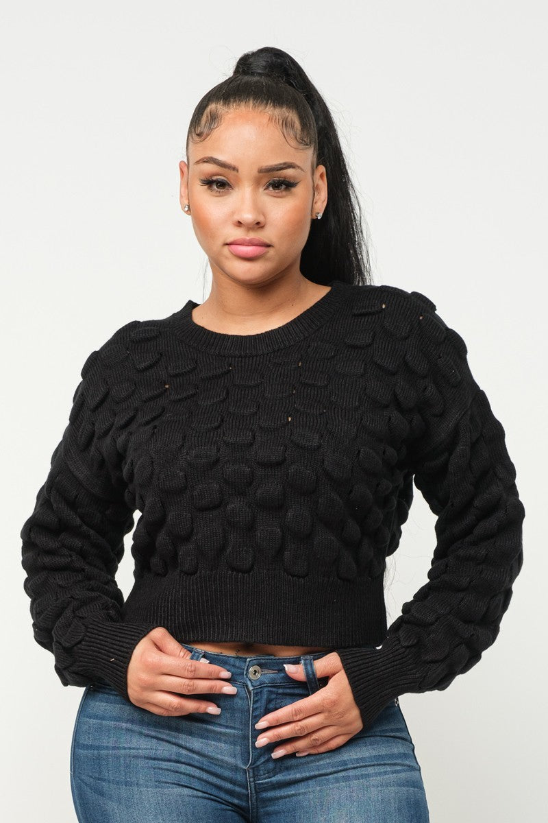 Brea Checker Sweater Top