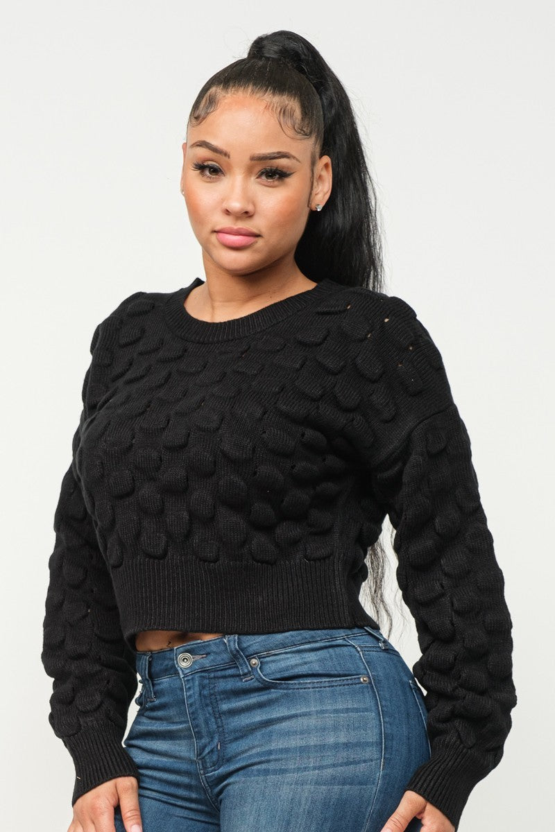 Brea Checker Sweater Top