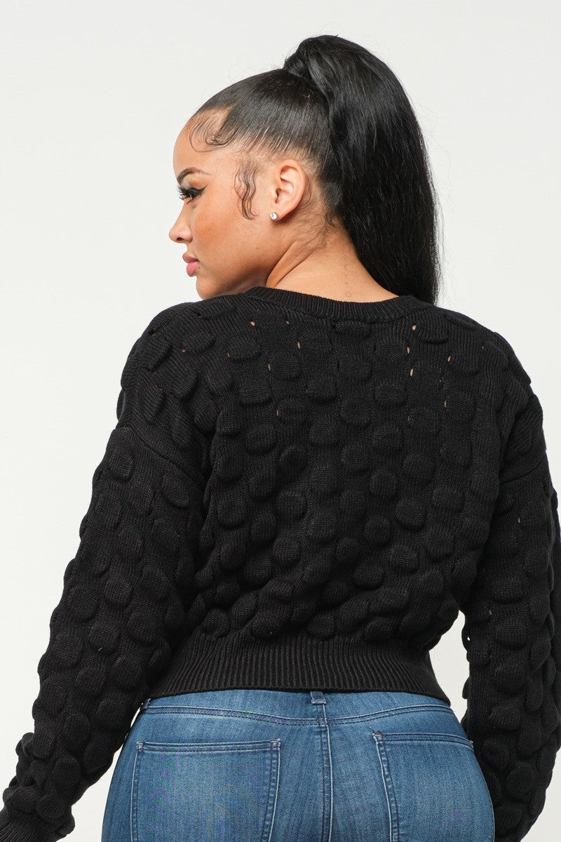 Brea Checker Sweater Top