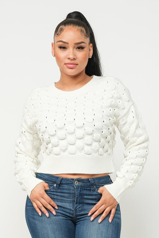 Brea Checker Sweater Top