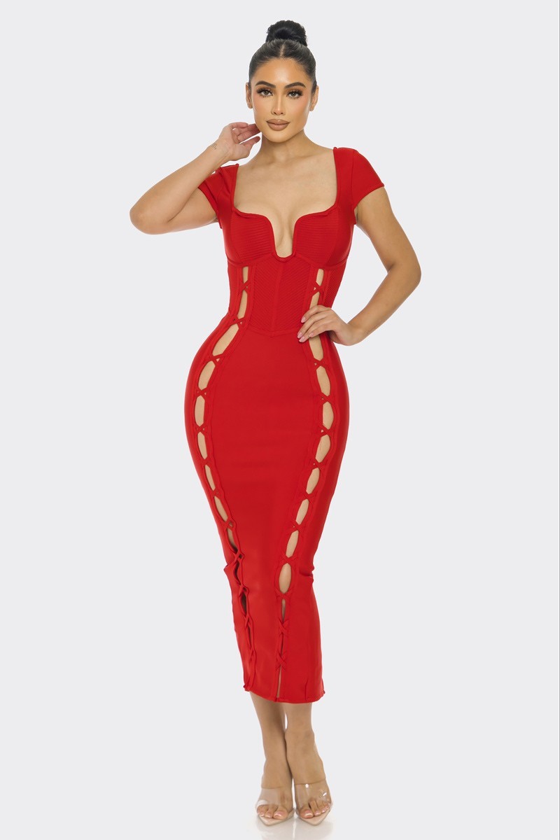 Brittani Bandage Midi Dress