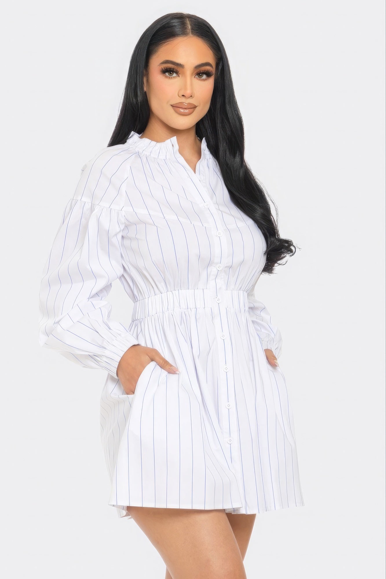 Salli Striped Mini Dress