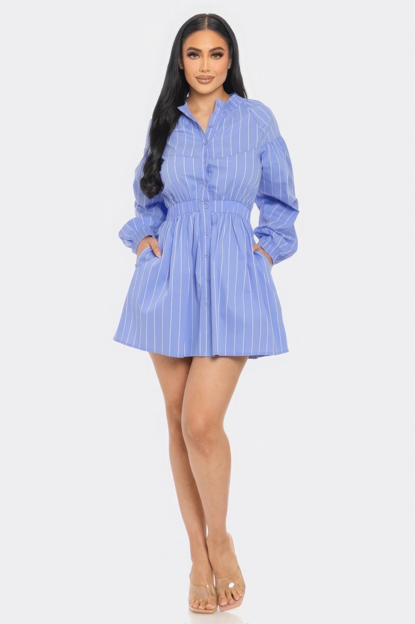 Salli Striped Mini Dress