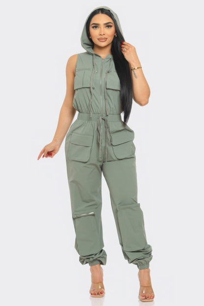 Mel Multi-Pocket Cargo Jumpsuit