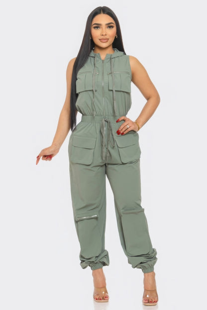 Mel Multi-Pocket Cargo Jumpsuit