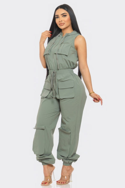 Mel Multi-Pocket Cargo Jumpsuit