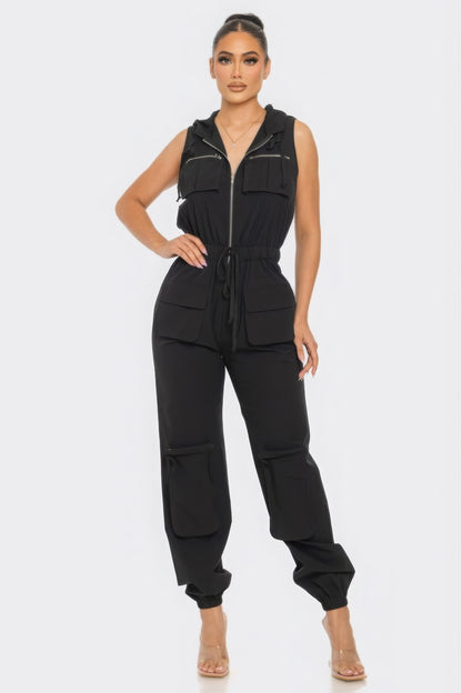 Mel Multi-Pocket Cargo Jumpsuit