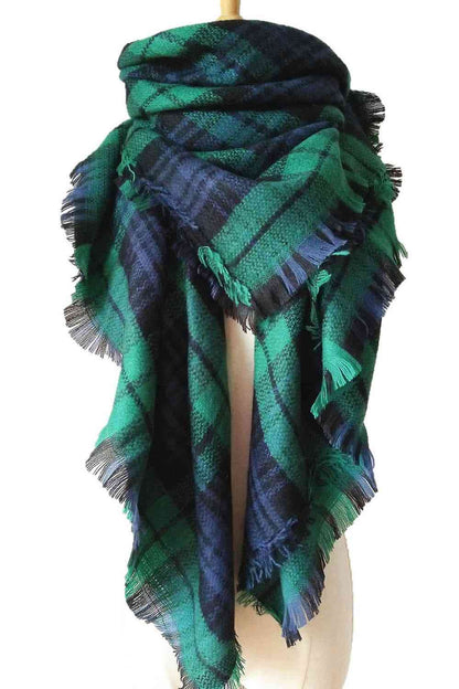 Bea Plaid Cashmere Scarf