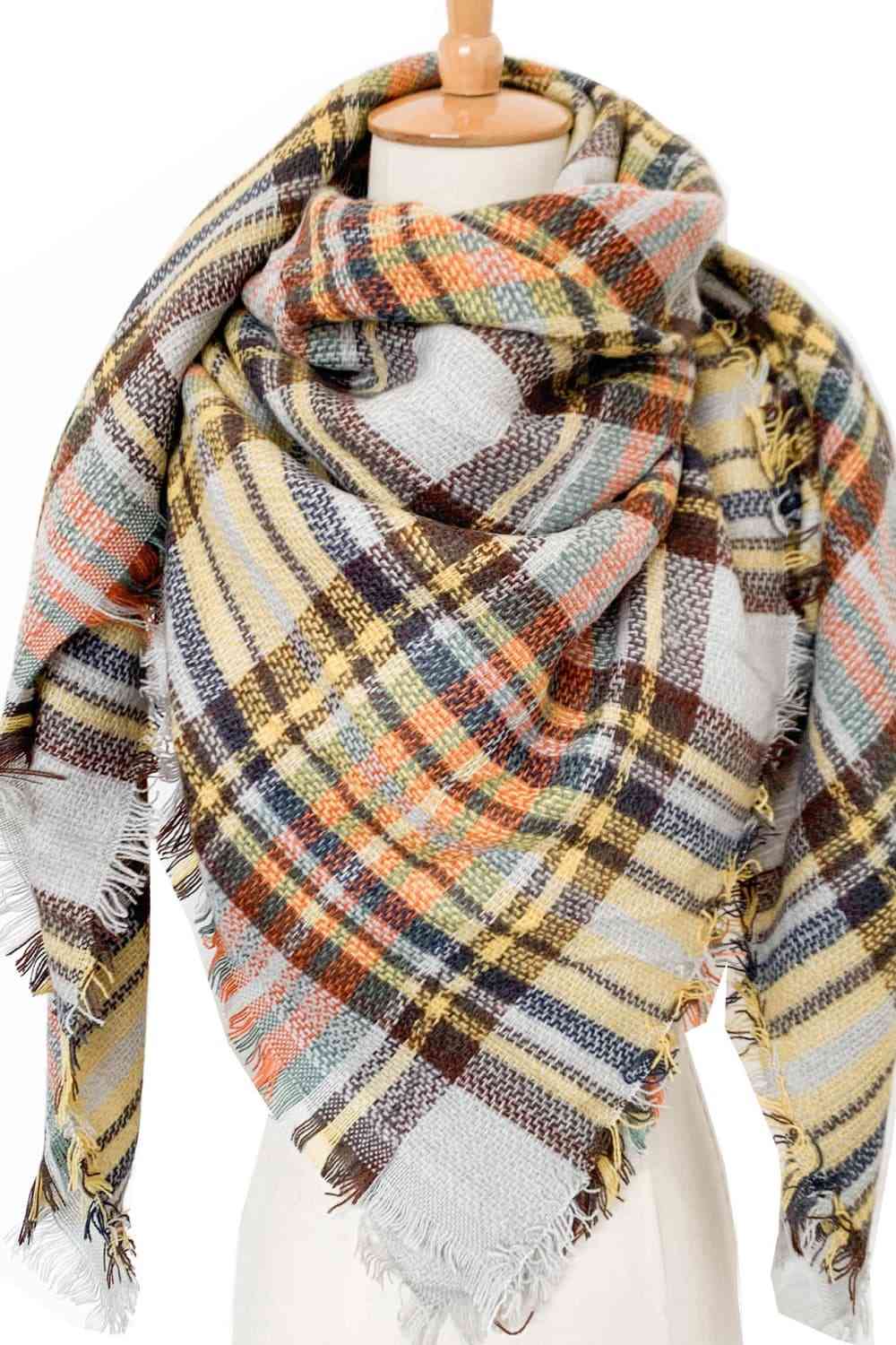 Bea Plaid Cashmere Scarf