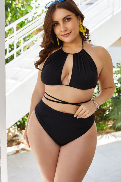 Cutout Tied Bikini Set