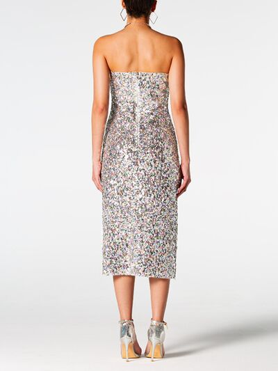 Sheena Sequin Midi Wrap Dress