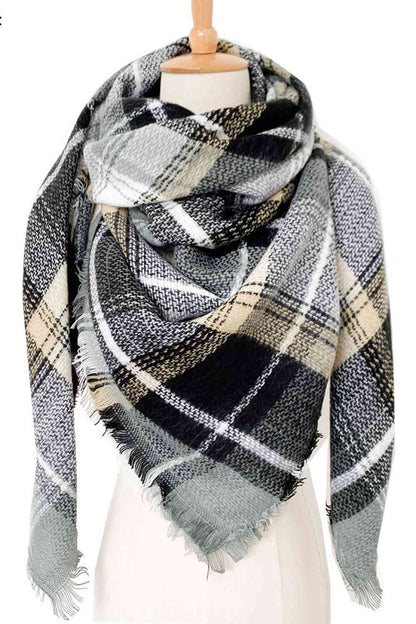 Plaid Patterned Scarf