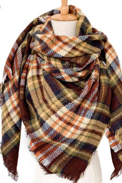 Bea Plaid Cashmere Scarf
