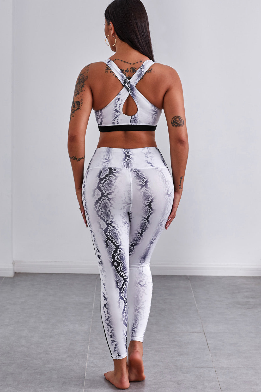 Snakeskin Sports Bra Leggings Set