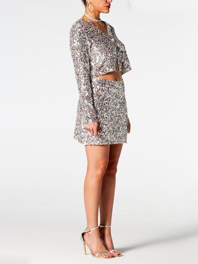 Samia Sequin Mini Skirt Set