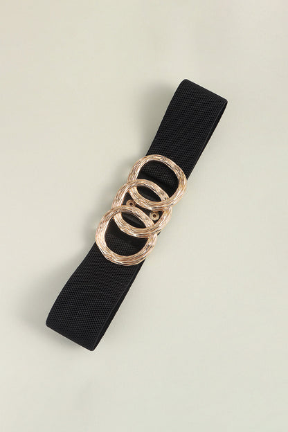 Wide Triple Circle Elastic Belt