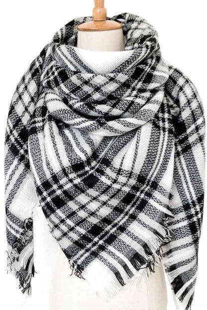 Bea Plaid Cashmere Scarf