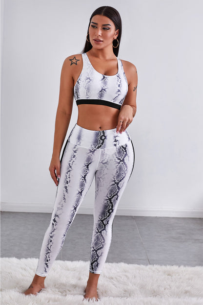 Snakeskin Sports Bra Leggings Set