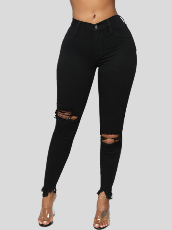 Skinny Ripped Ankle Jeans