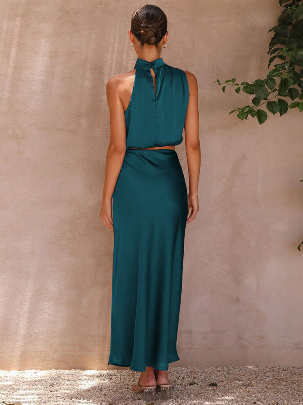 Elegant Draped Skirt Set