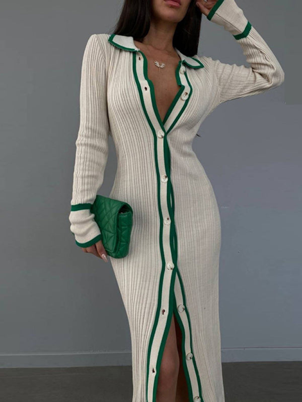 Betsy Buttoned Bodycon Maxi Dress